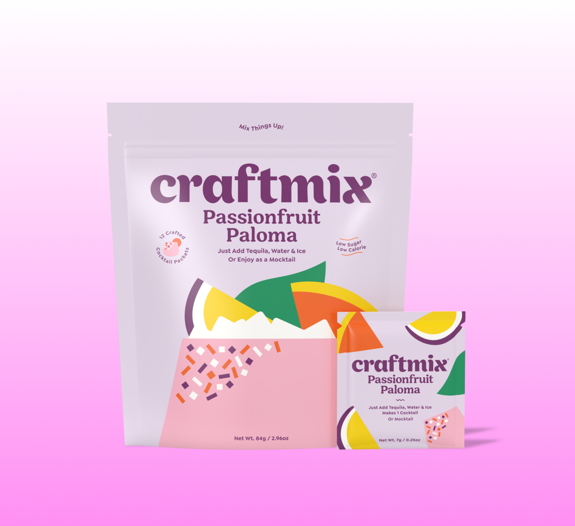 Craftmix Passionfruit Paloma Cocktail Mix Kit / Mocktail Drink Mixer
