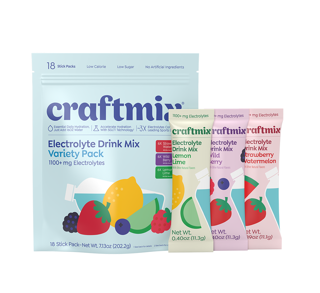 Craftmix electrolyte drink mix variety pack