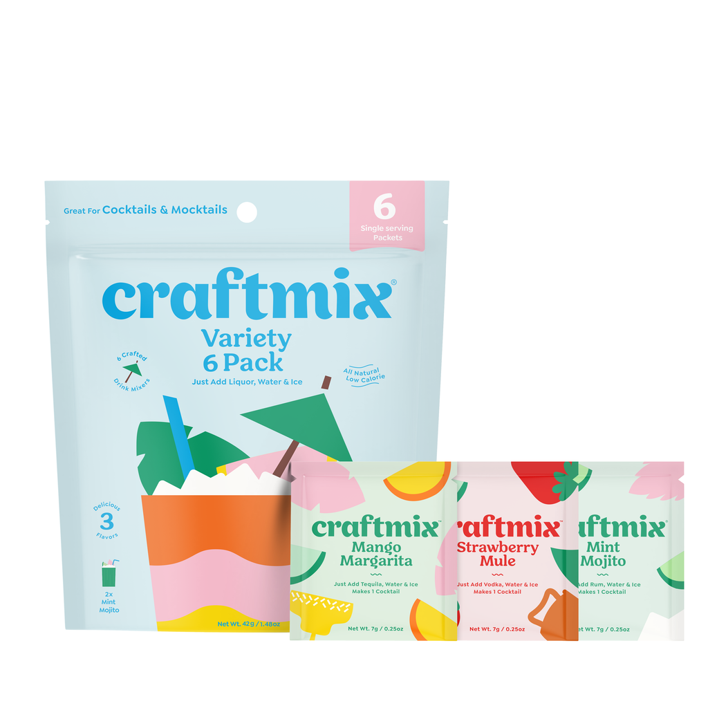 Craftmix Mint Mojito, Makes 12 Drinks, Rum Cocktail Mixers, Instant Skinny  Cocktail and Mocktail Mix - Made With Real Fruit - Vegan Low-Carb