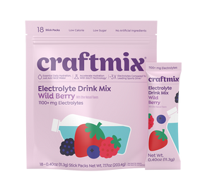 Two packages of Craftmix Electrolyte Drink Mix Wild Berry